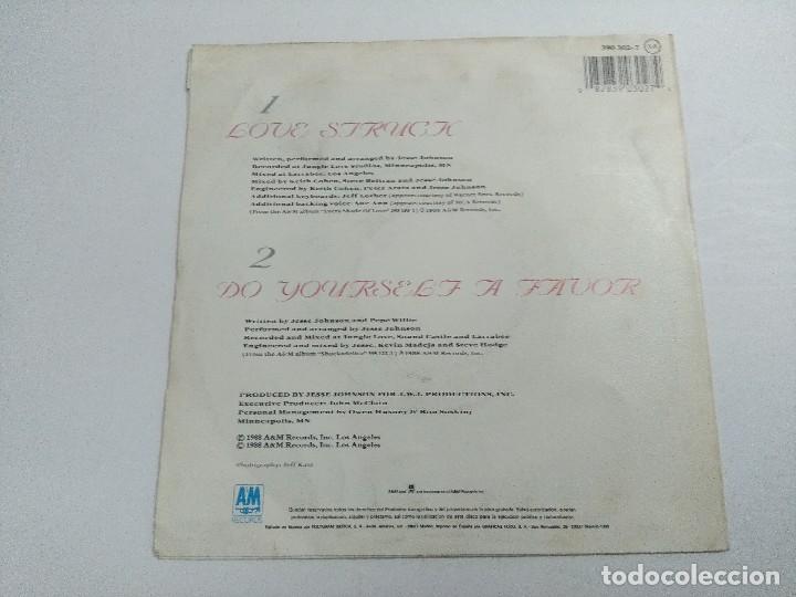Discos de vinilo: JESSE JOHNSON/LOVE STRUCK/SINGLE. - Foto 3