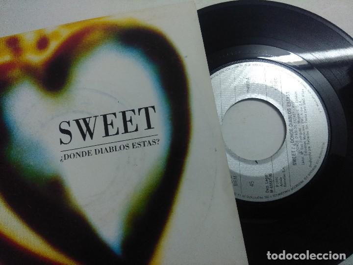 Discos de vinilo: SWEET/DONDE DIABLOS ESTAS/SINGLE. - Foto 2