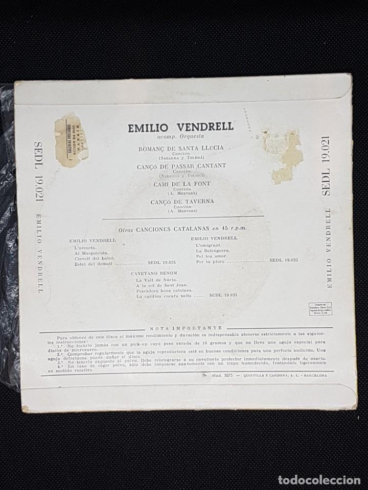 Discos de vinilo: 2 singles Emili Vendrell - Foto 3