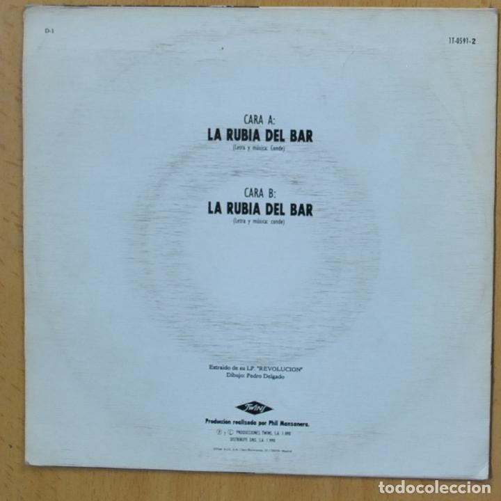 Discos de vinilo: MOSQUITOS - LA RUBIA DEL BAR - SINGLE - Foto 2