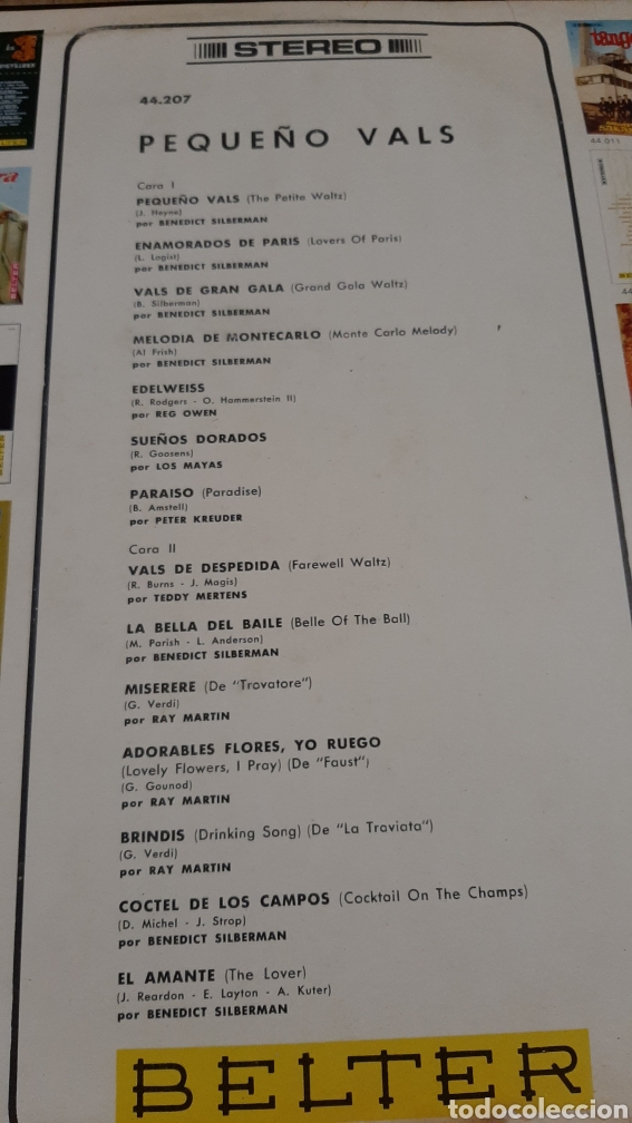 Discos de vinilo: BELTER LP PEQUE&Ntilde;O VALS - Foto 2