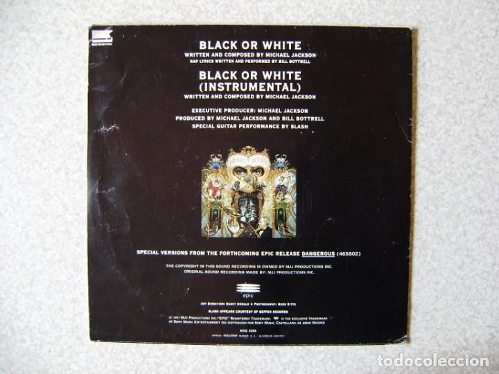 Discos de vinilo: MICHAEL JACKSON.BLACK OR WHITE...PROMO..EX - Foto 2