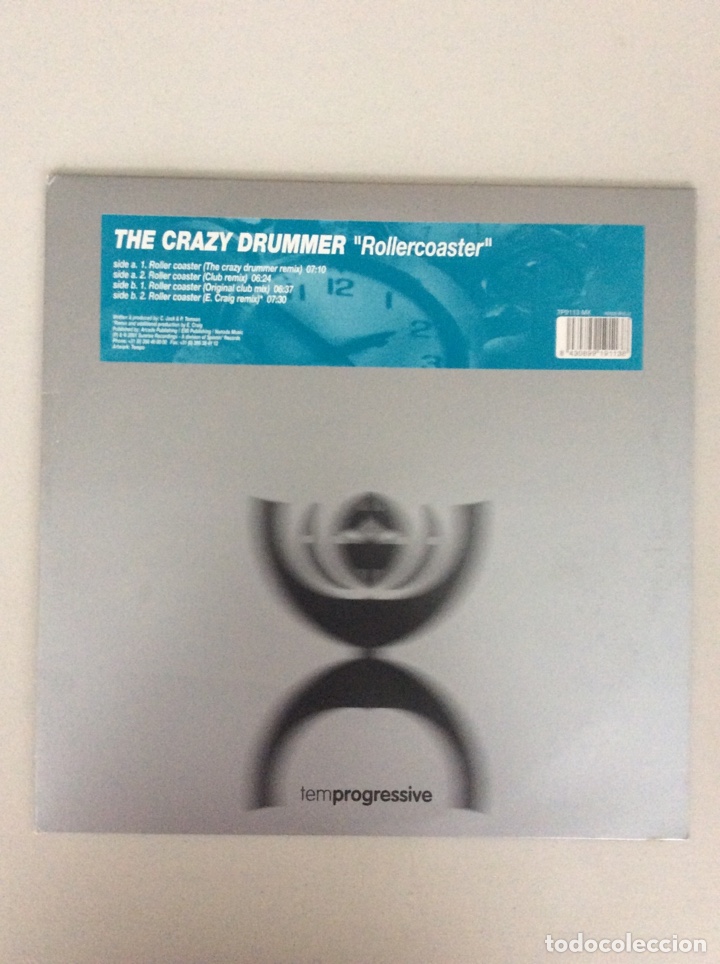 Discos de vinilo: The crazy drummer. Rollercoaster. Temprogressive. - Foto 1