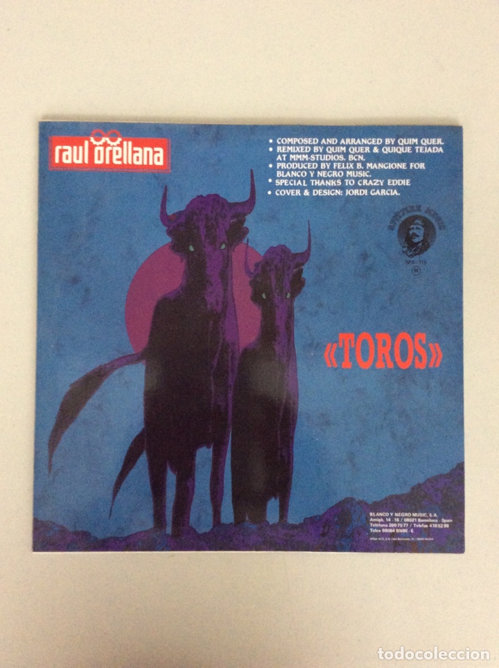 Discos de vinilo: Raul Orellana. Toros. - Foto 2