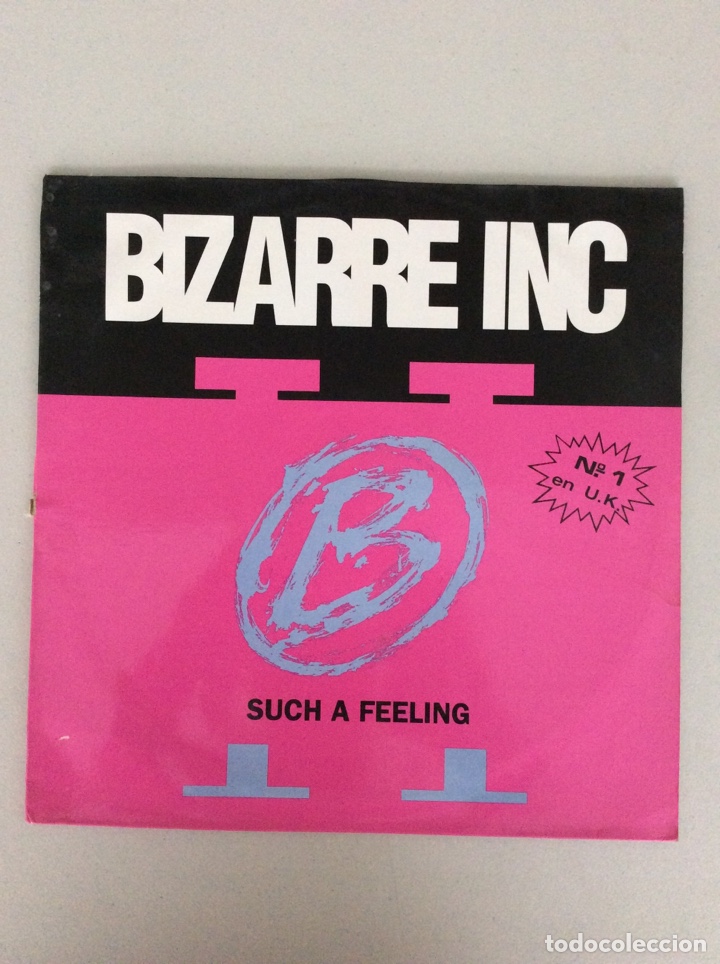 Discos de vinilo: Bizarre inc. Such a feeling. N 1 en UK - Foto 1
