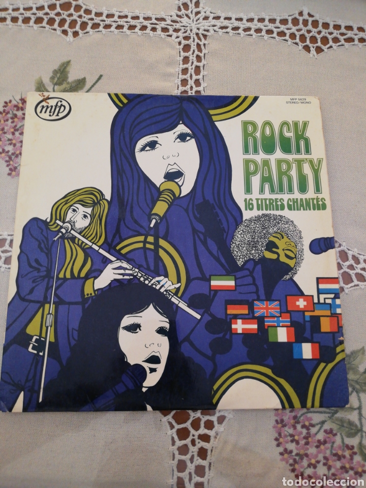 Discos de vinilo: Rock party 16 titres chant&eacute;s - disco vinilo 33 rpm - Ed. en Francia