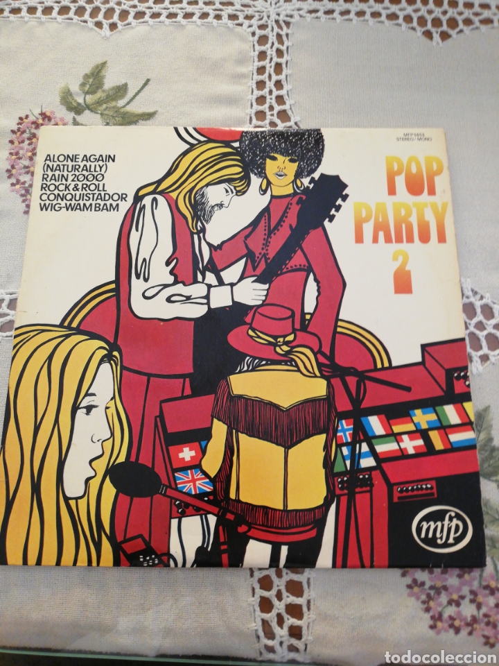 Discos de vinilo: Pop party 2 - 16 succ&egrave;s chant&eacute;s - Vinilo Lp 33 rpm 1972 - Ed. Francia MFP