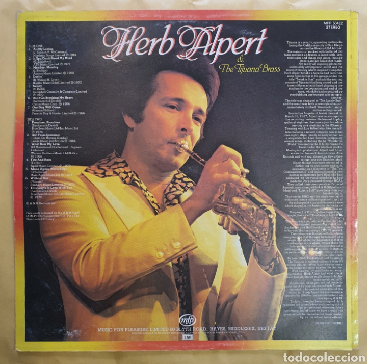 Discos de vinilo: LP HERB ALPERT - & THE TIJUANA BRASS - Foto 2