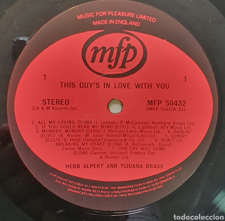 Discos de vinilo: LP HERB ALPERT - & THE TIJUANA BRASS - Foto 3