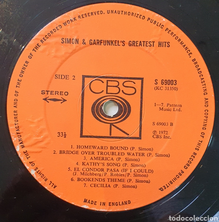 Discos de vinilo: LP SIMON & GARFUNKELS - GREATEST HITS - Foto 3
