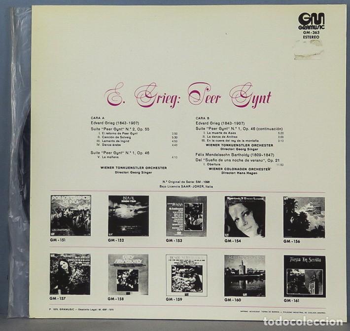 Discos de vinilo: LP. E.GRIEG/PEER GYNT - Foto 2