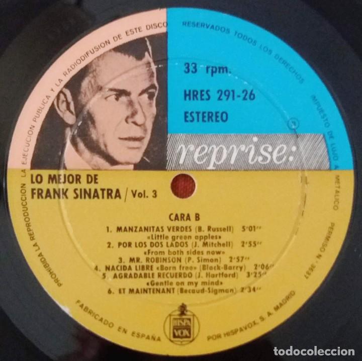 Discos de vinilo: Lp Lo mejor de Frank Sinatra. Vol 3. Hispavox. - Foto 3