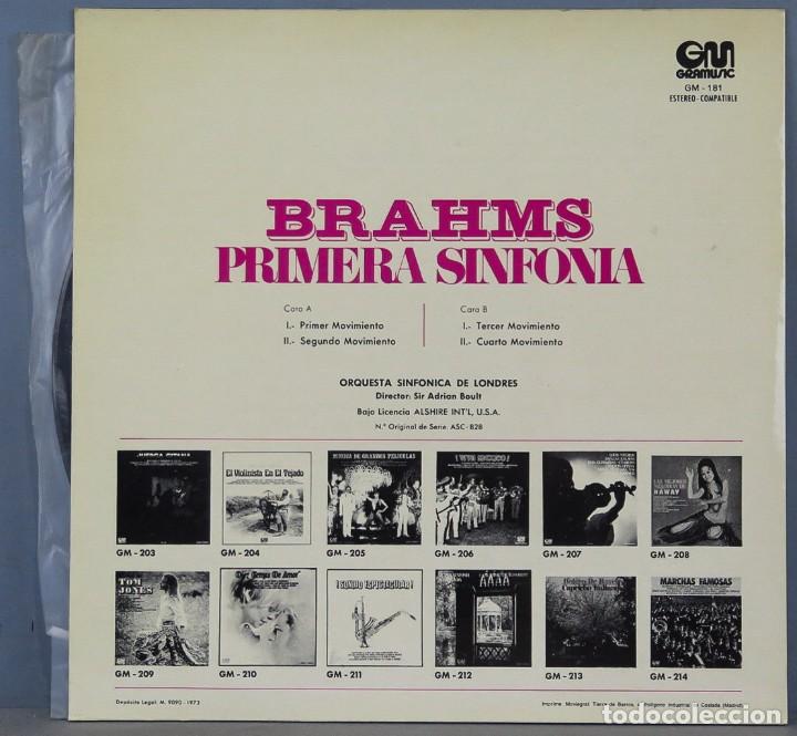 Discos de vinilo: LP. BRAHMS . PRIMER SINFONIA - Foto 2