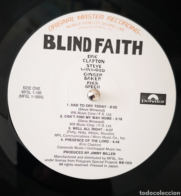 Discos de vinilo: BLIND FAITH - EDICION LIMITADA - ORIGINAL MASTER RECORDING - Foto 2