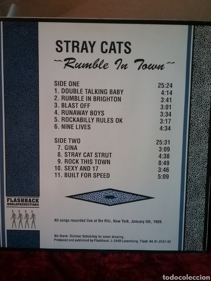 Discos de vinilo: STRAY CATS 1989 Flashback World Productions - Foto 2