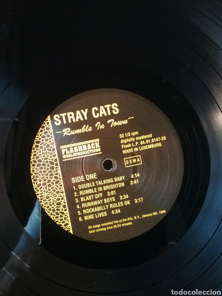 Discos de vinilo: STRAY CATS 1989 Flashback World Productions - Foto 3
