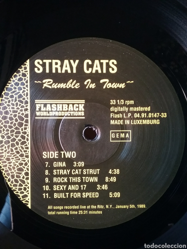 Discos de vinilo: STRAY CATS 1989 Flashback World Productions - Foto 4
