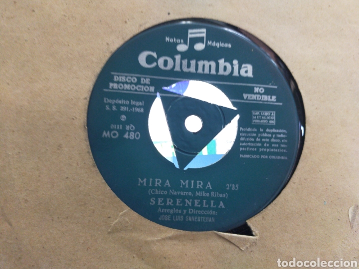 Discos de vinilo: Serenella mira mira / umberto laris hombre negro single promocional Espa&ntilde;a 1968