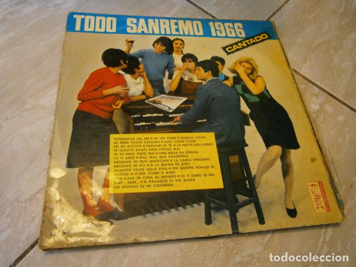 Disques de vinyle: ANTIGUO DISCO LP VINILO - TODO SAN REMO 1966