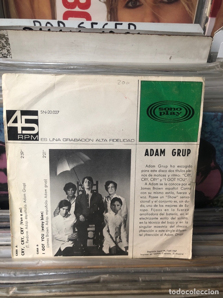 Discos de vinilo: Adam grup cry cry cry - Foto 2