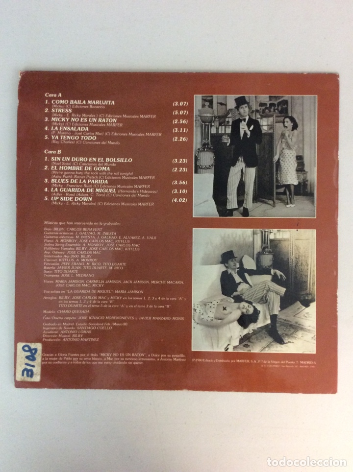 Discos de vinilo: Micky. Mi regreso. Marfer. - Foto 2