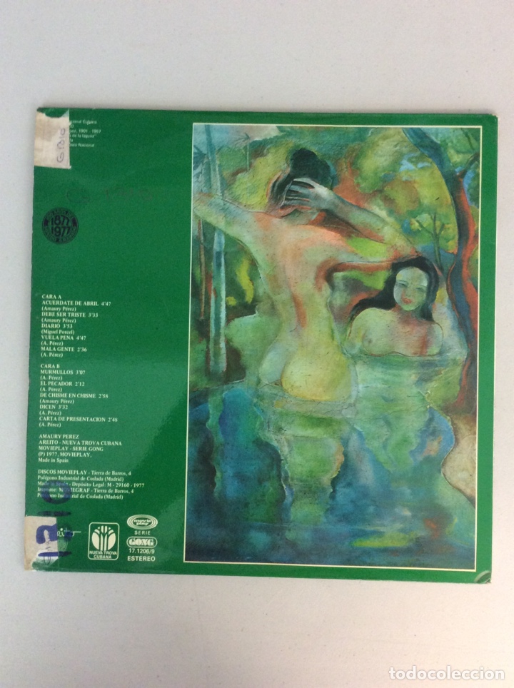 Discos de vinilo: Acu&eacute;rdate de abril. Amaury P&eacute;rez - Foto 2