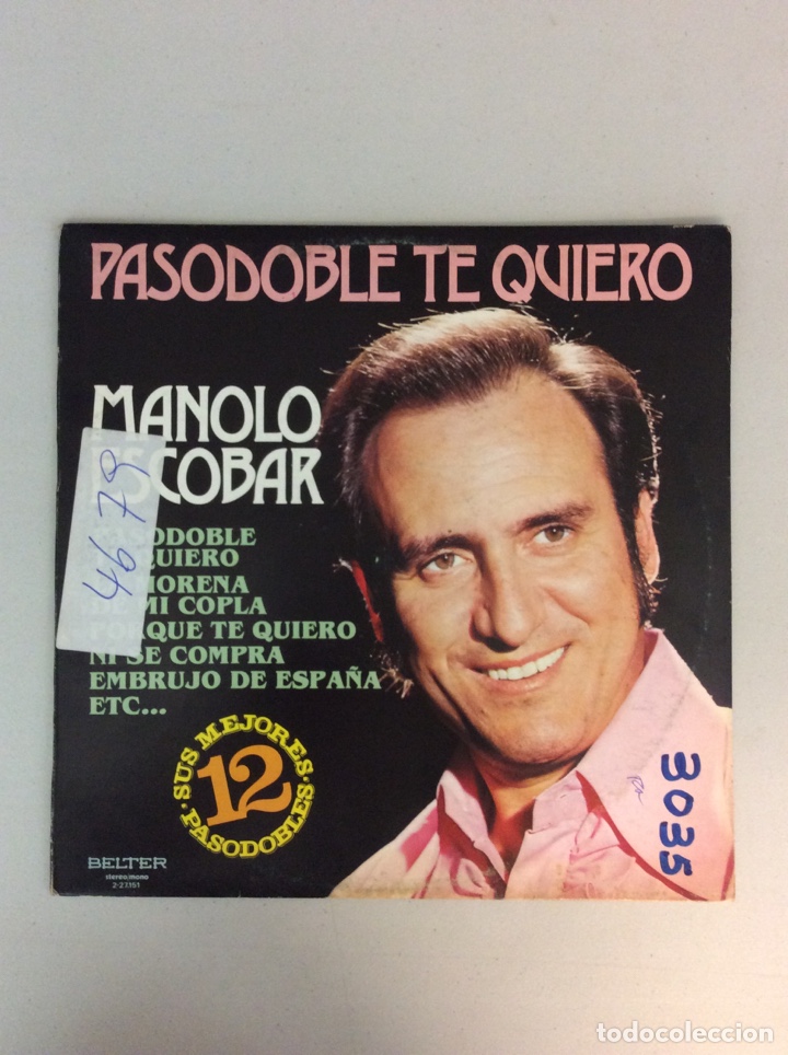 Discos de vinilo: Pasodoble te quiero. Manolo Escobar. - Foto 1