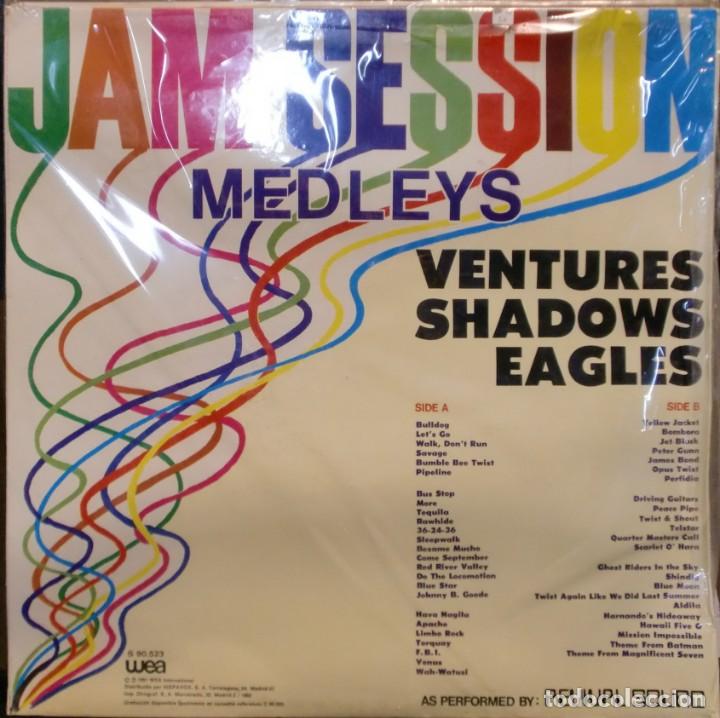 Discos de vinilo: VENTURES, SHADOWS, EAGLES - JAM SESSION MEDLEYS LP SPAIN 1981 - Foto 1