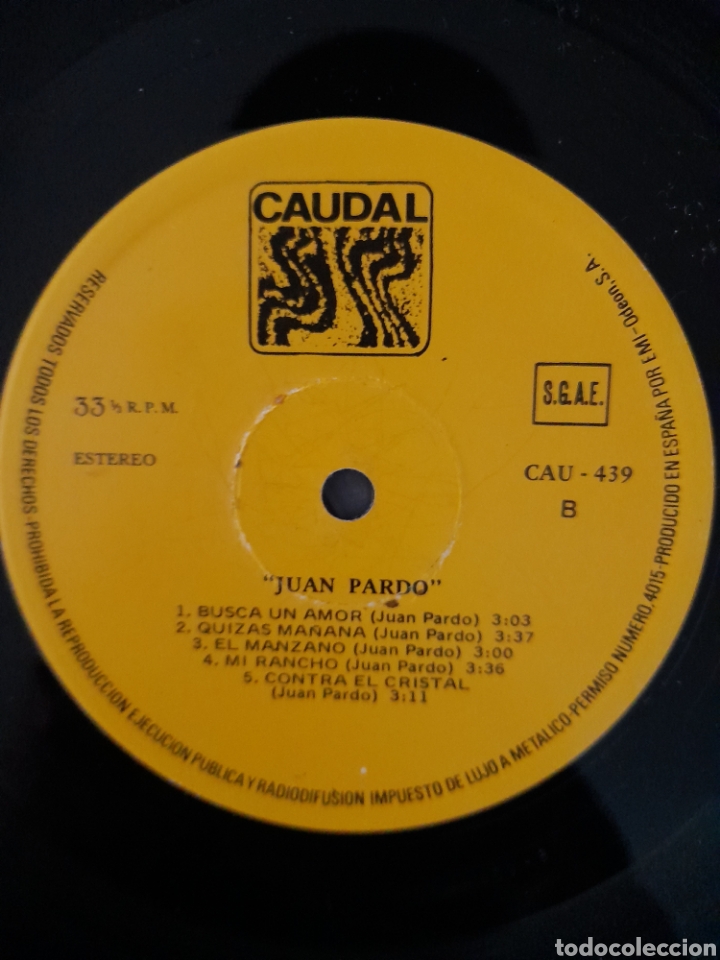 Discos de vinilo: JUAN PARDO, 1976 CAUDAL - Foto 5