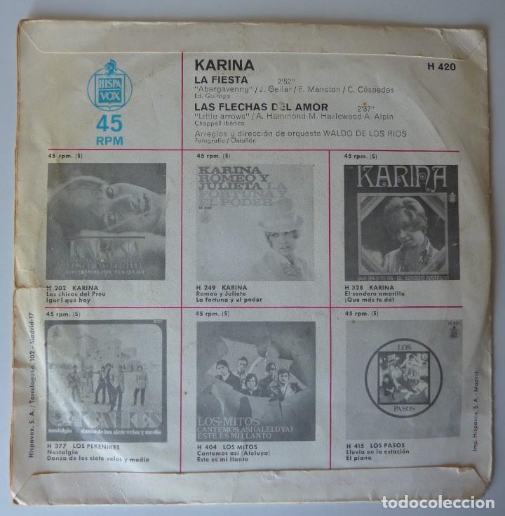 Discos de vinilo: KARINA // LA FIESTA // 1968 // SINGLE - Foto 2