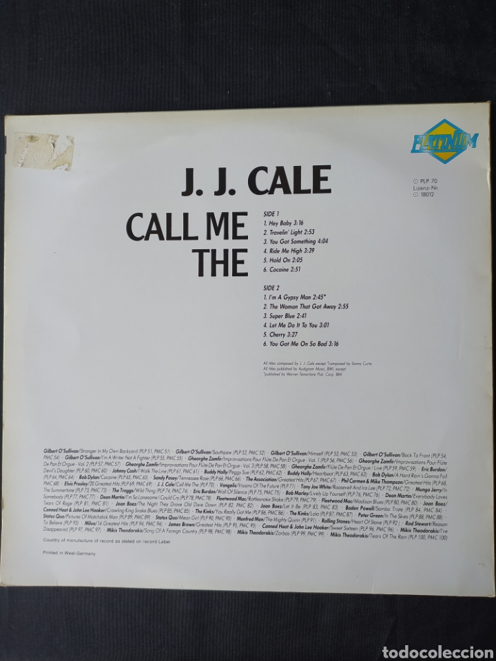 Discos de vinilo: LP J.J.Cale - Foto 2