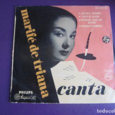 Discos de vinilo: MARIFE DE TRIANA - ANTONIO ROAMNCE +3 - EP PHILIPS 1958 - CANCION ESPAÑOLA - COPLA