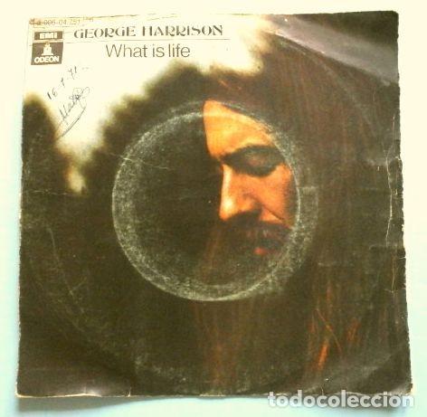 Vinyl records: GEORGE HARRISON (Single 1971) WHAT IS LIFE - APPLE SCRUFFS (Beatles)