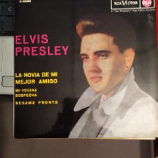 Discos de vinilo: ELVIS PRESLEY: LA NOVIA DE MI MEJOR AMIGO, SOSPECHA + 2 ED FACSIMIL ESPAÑA RCA VICTOR 1987. Lote 267260594