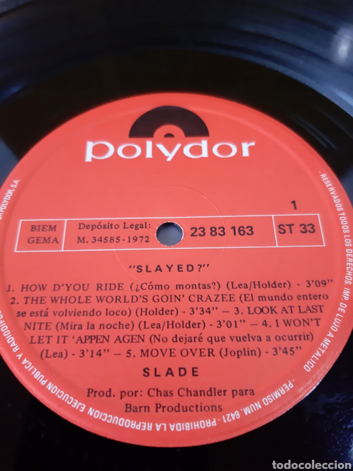 Discos de vinilo: *SLADE. SLAYED? POLYDOR. 1972. ESPA&Ntilde;A - Foto 3