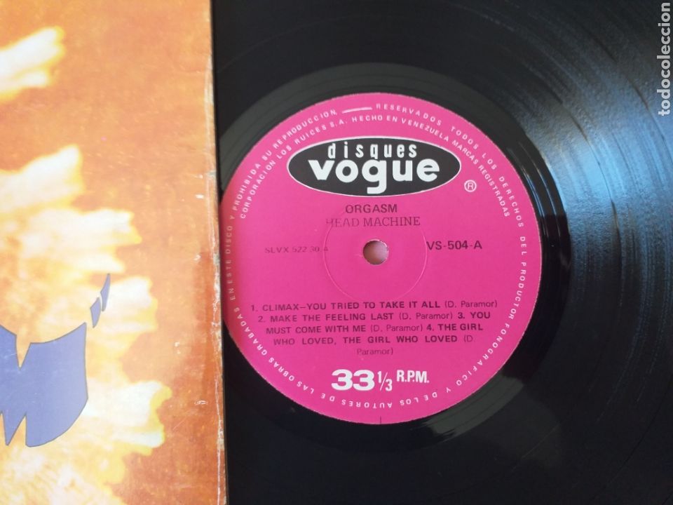 Discos de vinilo: Head Machine Orgasm 1971 original magn&iacute;fico prog - Foto 2