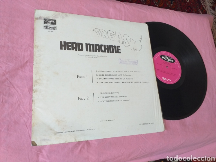 Discos de vinilo: Head Machine Orgasm 1971 original magn&iacute;fico prog - Foto 3