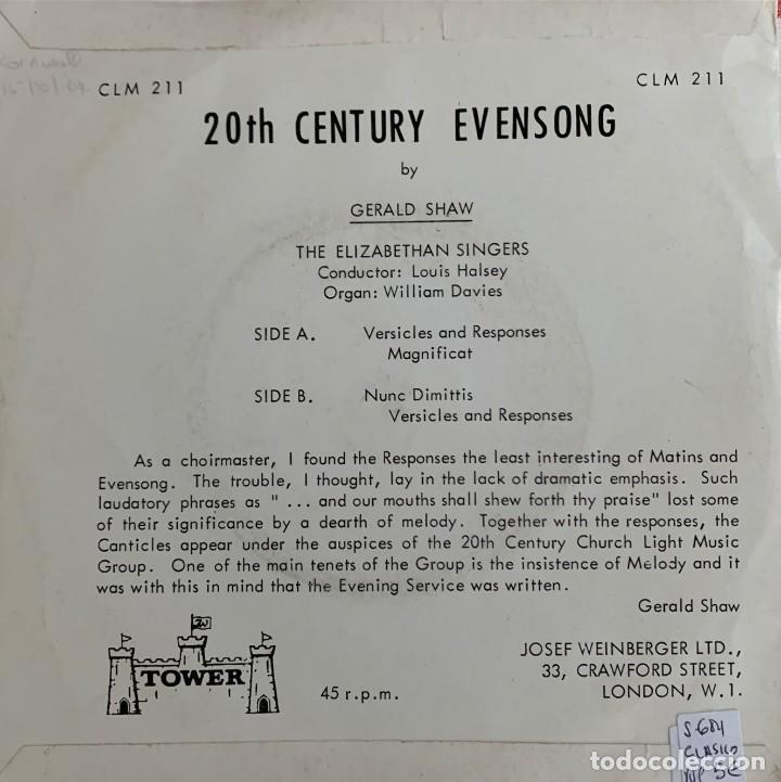 Discos de vinilo: Twentieth Century. Evening Service. - Foto 2