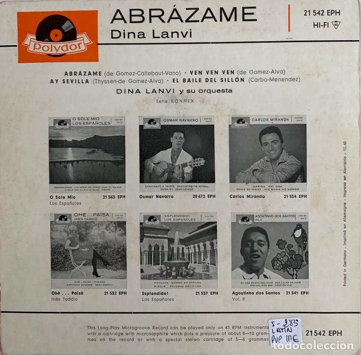 Discos de vinilo: Dina Lanvi - Abr&aacute;zame. - Foto 2