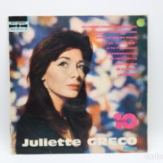 Discos de vinilo: VINILO JULIETTE GRECO Nº6 10 ANS DE CHANSONS 1959. Lote 267372519