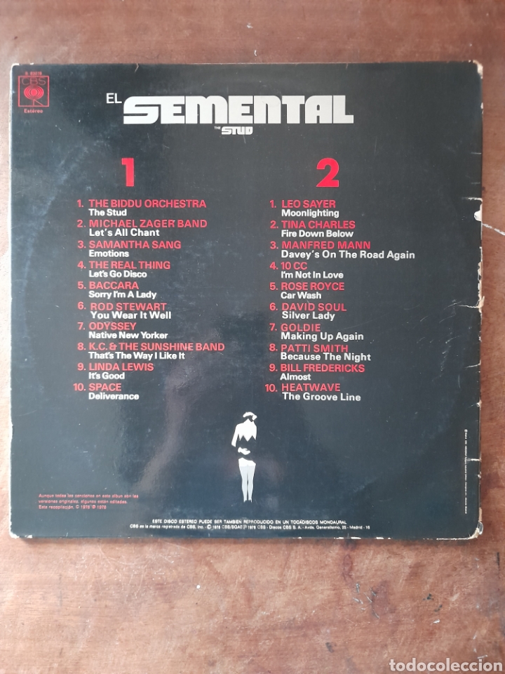 Discos de vinilo: EL SEMENTAL BSO 20 SUPER&Eacute;XITOS - Foto 3