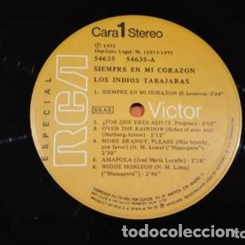 Discos de vinilo: Los Indios Tabajaras LP Siempre en mi coraz&oacute;n 1975 RCA - Foto 4