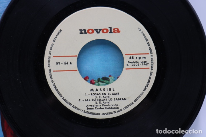 Discos de vinilo: Disco EP MASSIEL 1967 Rosas en el mar - Foto 3
