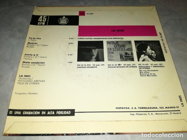 Discos de vinilo: LA INES-TU TE RIES-ORIGINAL A&Ntilde;O 1969 - Foto 2
