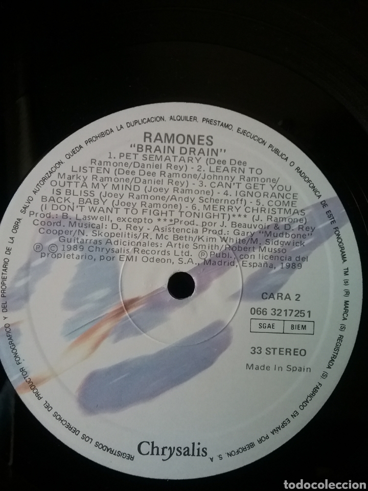 Discos de vinilo: RAMONES 1989 Chrysalis Records Emi Odeon Spain - Foto 7