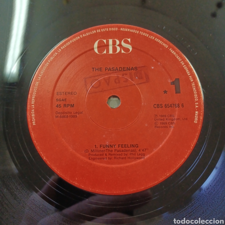 Discos de vinilo: THE PASADENAS FUNNY FEELING 1989 CBS - Foto 3