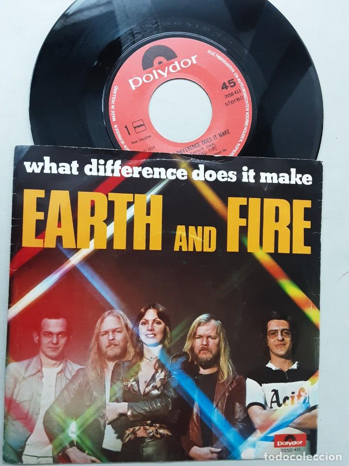 Discos de vinilo: EARTH AND FIRE, WHAT DIFFERENCE DOES IT MAKE, + version Instrumental - Foto 1