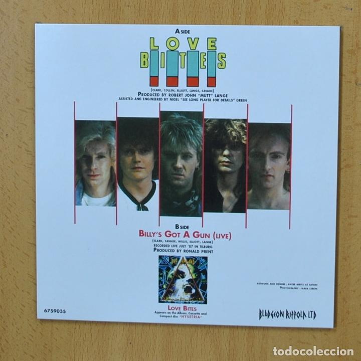 Discos de vinilo: DEF LEPPARD - LOVE BITES - SINGLE - Foto 2