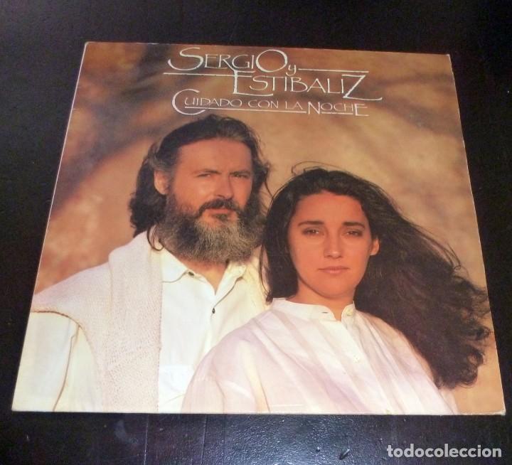 Discos de vinilo: LP Disco Vinilo . Sergio y Estibaliz - Cuidado con la noche - Foto 1