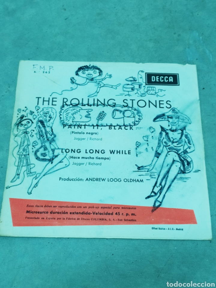Discos de vinilo: THE ROLLING STONES - PAINT IT, BLACK - DECCA 1966 - Foto 2